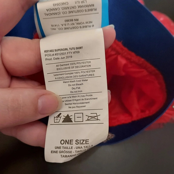 Rubies Supergirl Child Tutu Skirt Halloween Costume Accessory - One Size - Picture 7 of 7